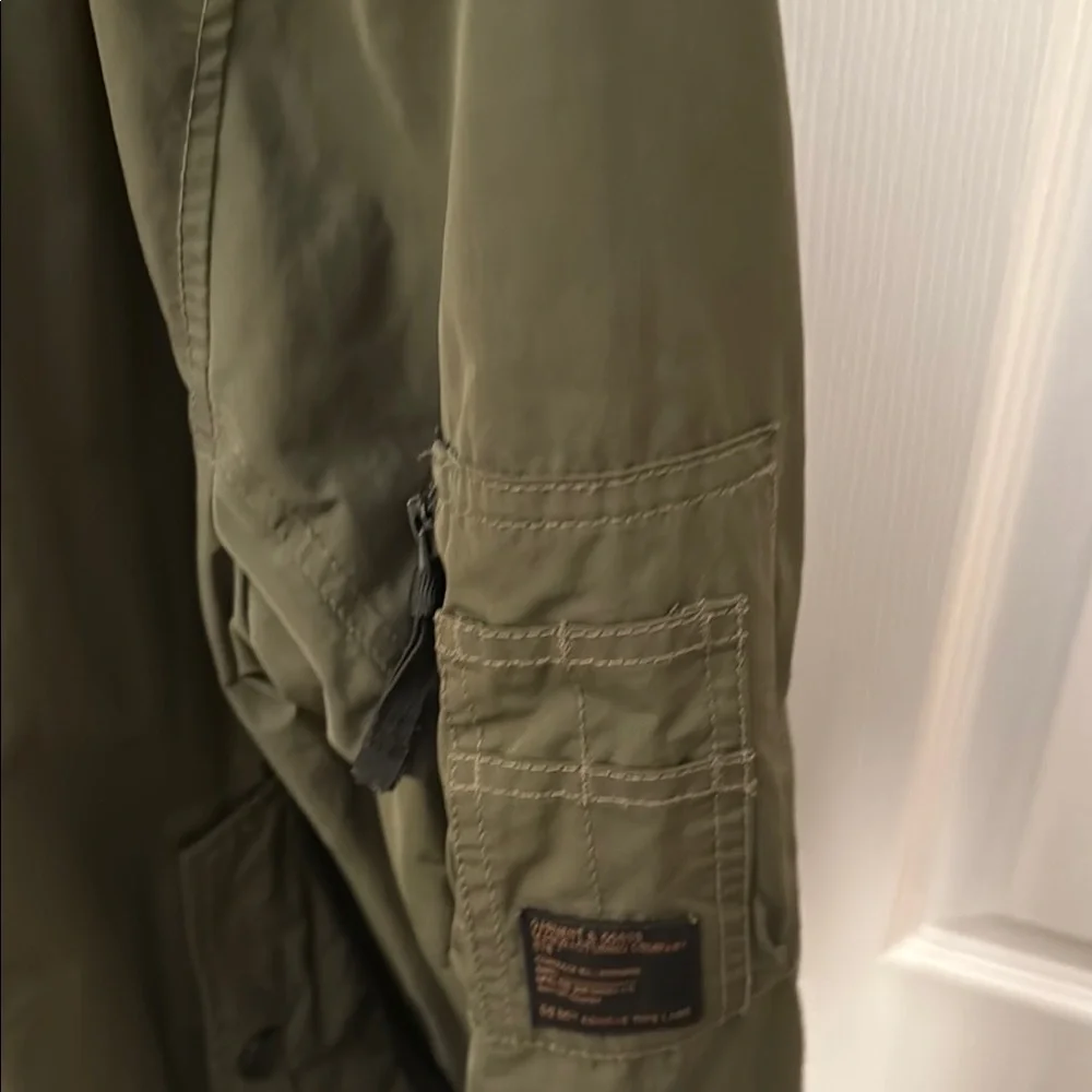 Superdry Olive Green Hooded Men's Jacket - Picture 5 of 6